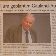 PNP Berichte: AfD & Gauland - erfolglose Raumsuche